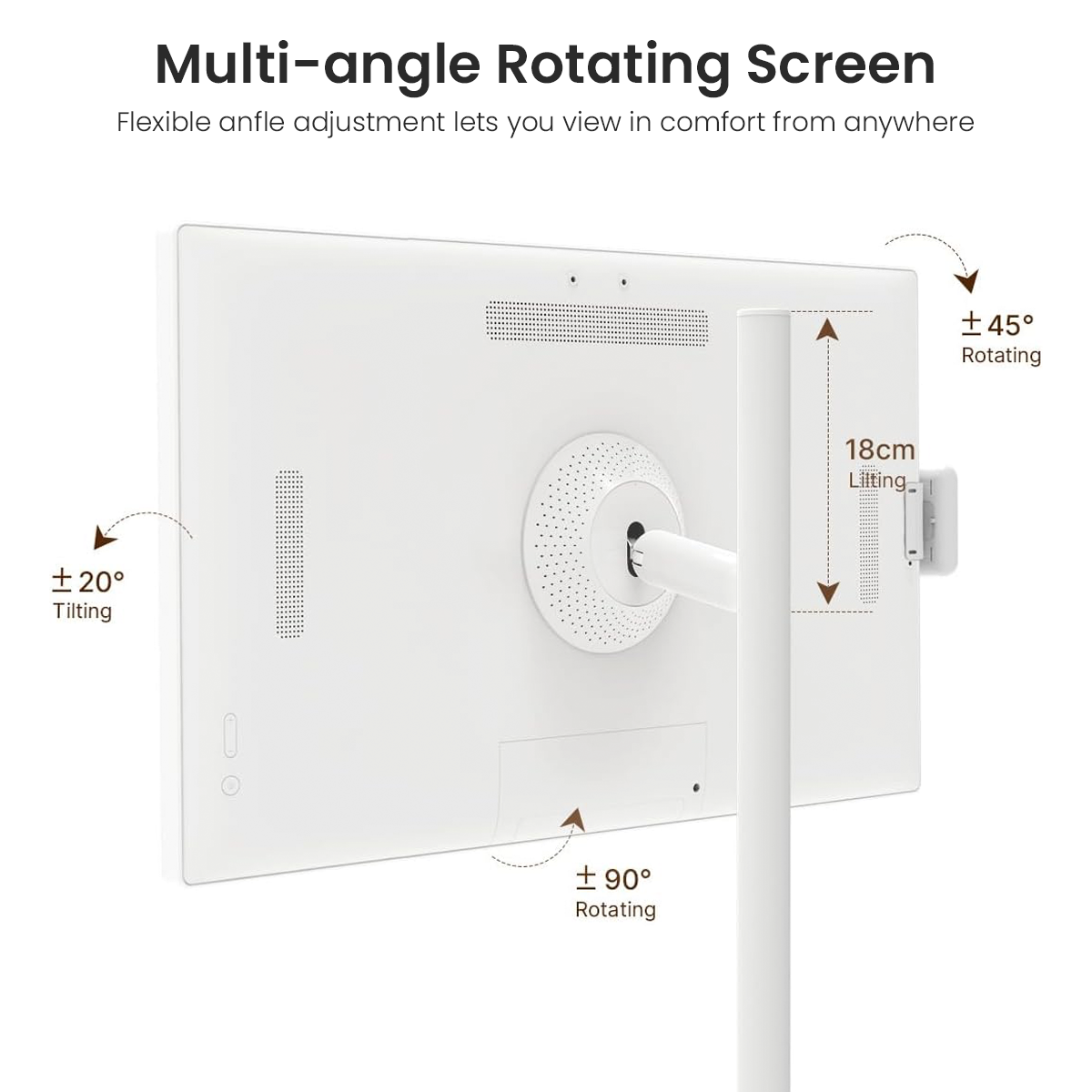 Portable Smart TV on wheels, 32 inches